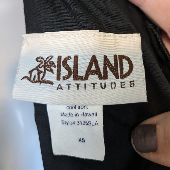 Vintage Tropical Smock Maxi Dress Size XS - Picture 10 of 11